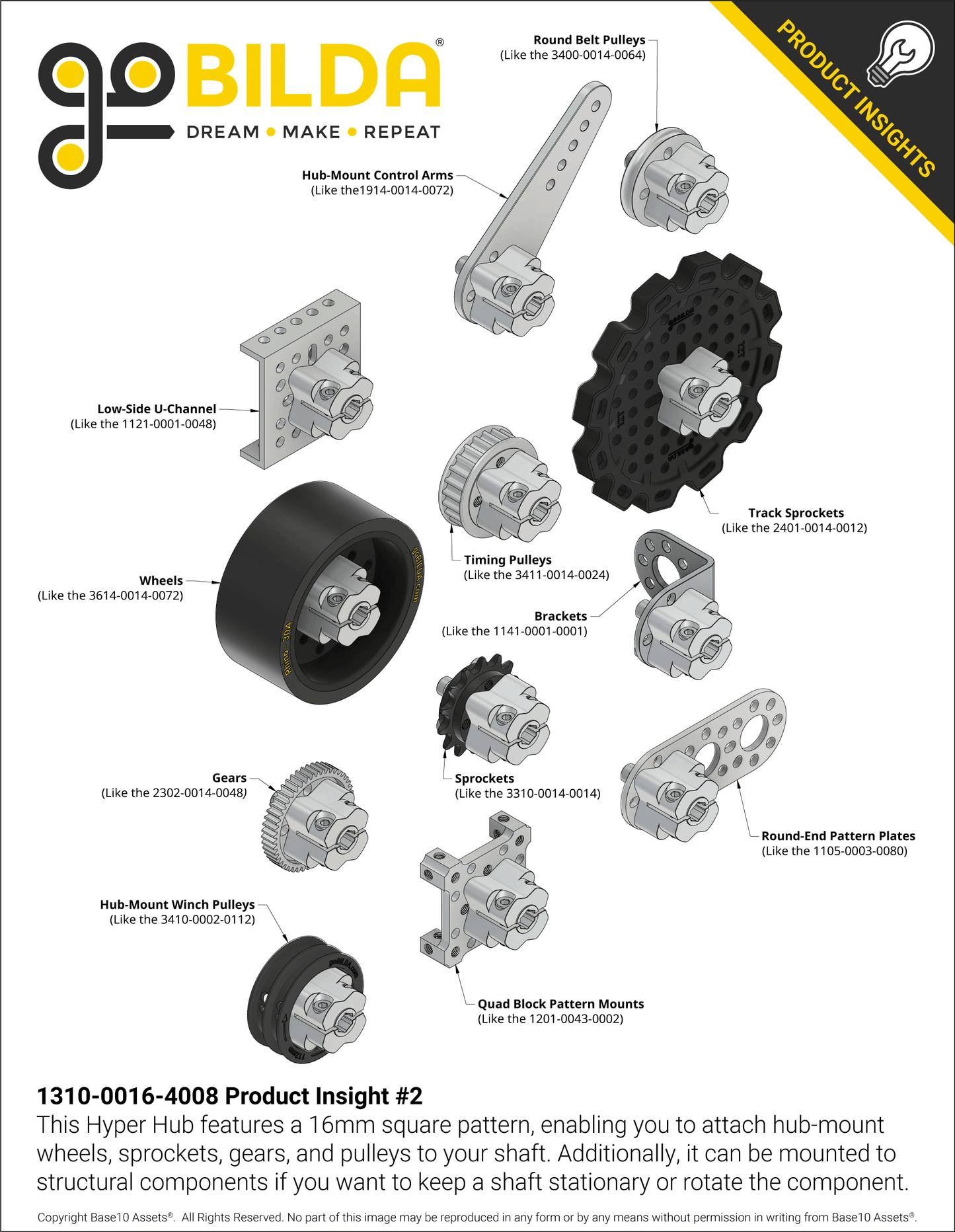 1310 Series Hyper Hub (8mm REX™ Bore)