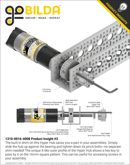 1310 Series Hyper Hub (8mm REX™ Bore)