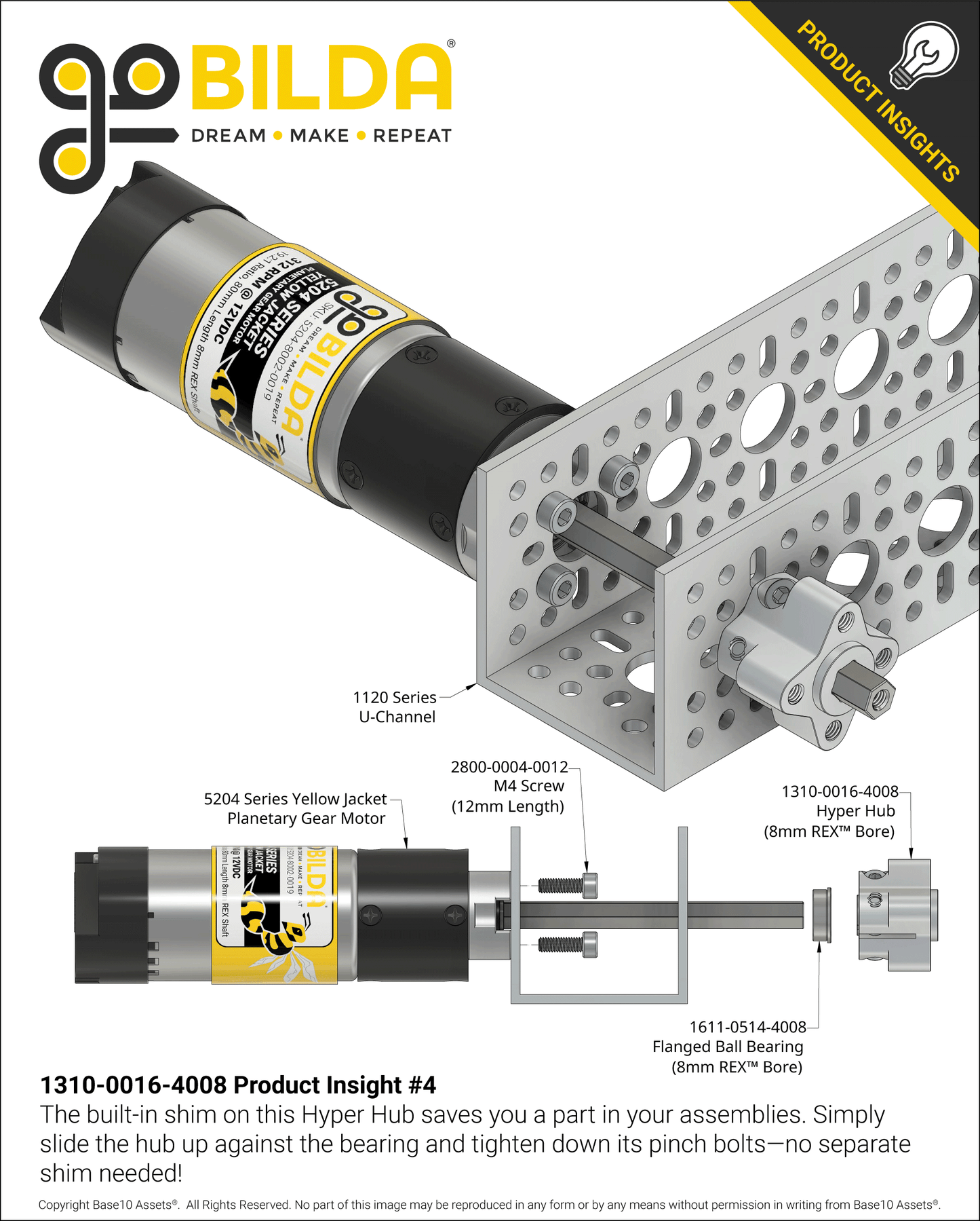 1310 Series Hyper Hub (8mm REX™ Bore)