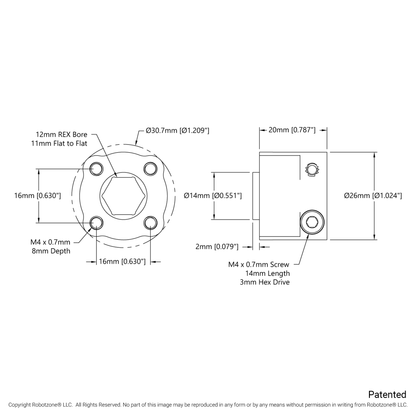 1310 Series Hyper Hub (12mm REX™ Bore)