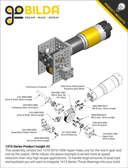 1310 Series Hyper Hub (6mm D-Bore)