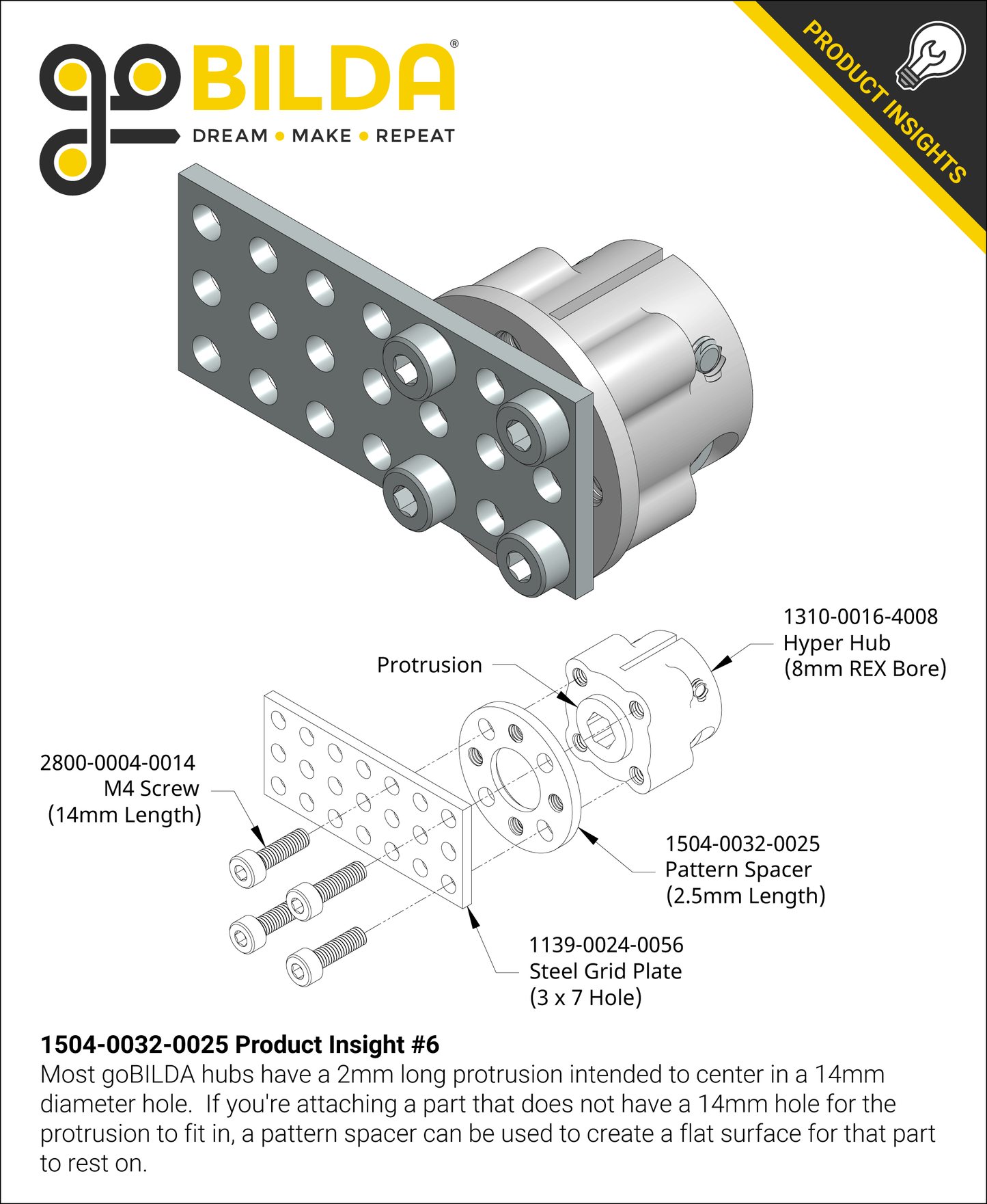 1504 Series 32mm OD Pattern Spacer (2.5mm Length)