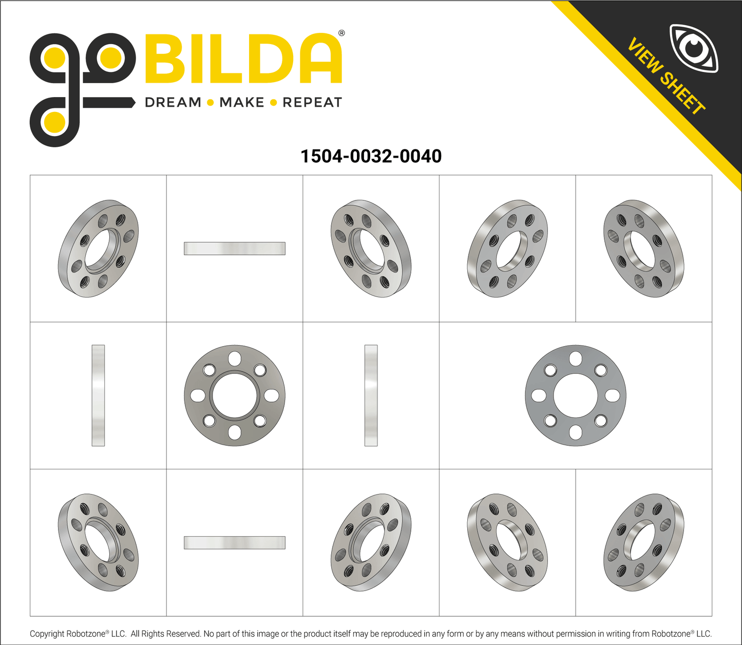 1504 Series 32mm OD Pattern Spacer (4mm Length)