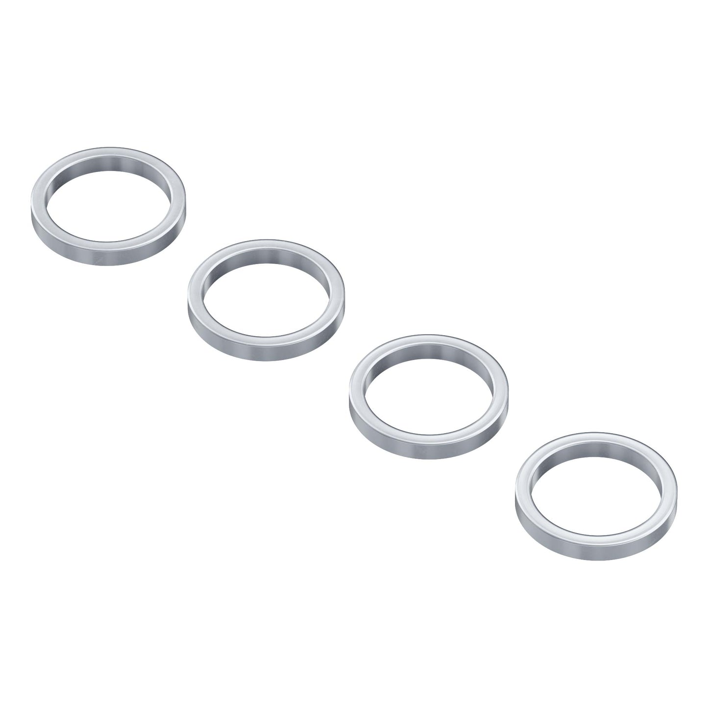 12mm ID Steel Spacer (15mm OD, 2mm Length) - 4 Pack