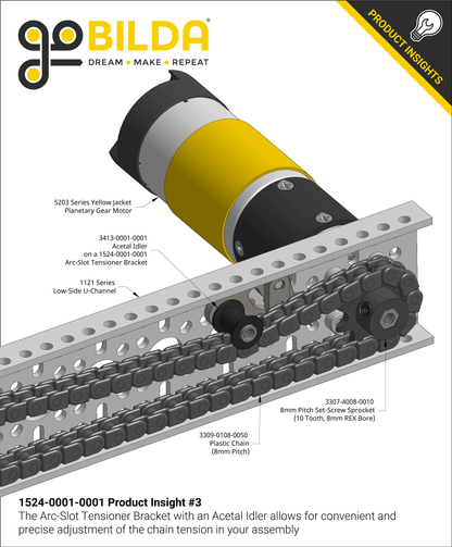 1524 Series Arc-Slot Tensioner Bracket