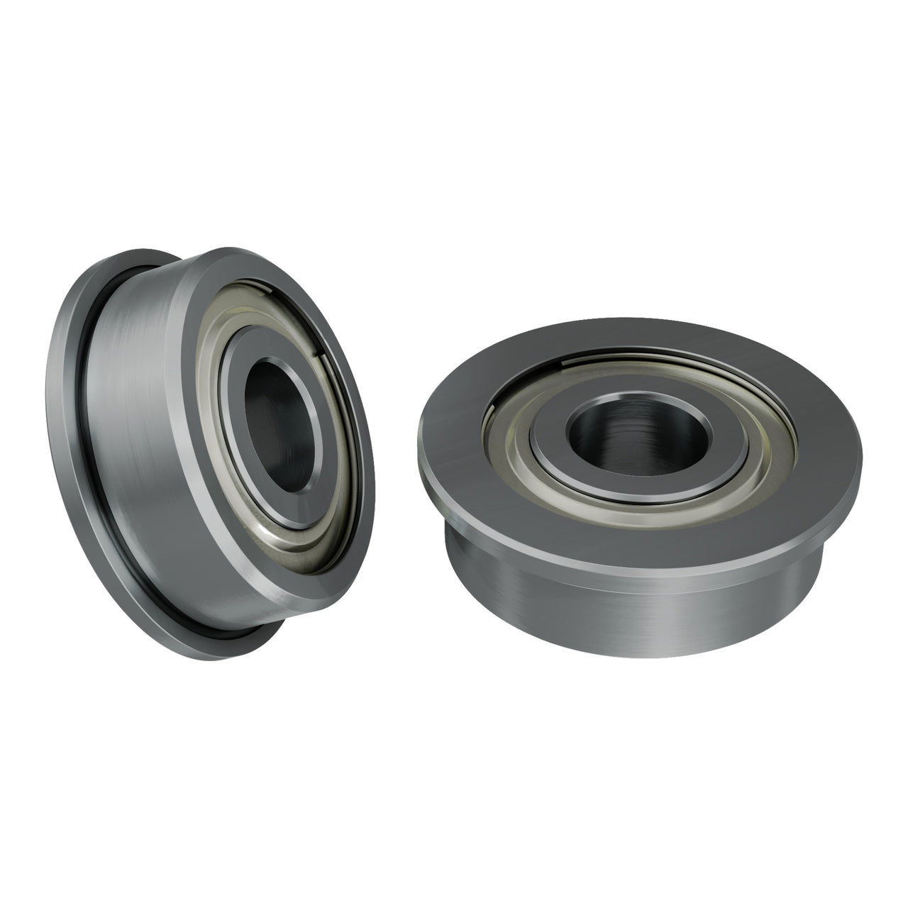 1601-0014-0005 - 1601 Series Flanged Ball Bearing (5mm ID x 14mm OD, 5mm Thickness) - 2 Pack