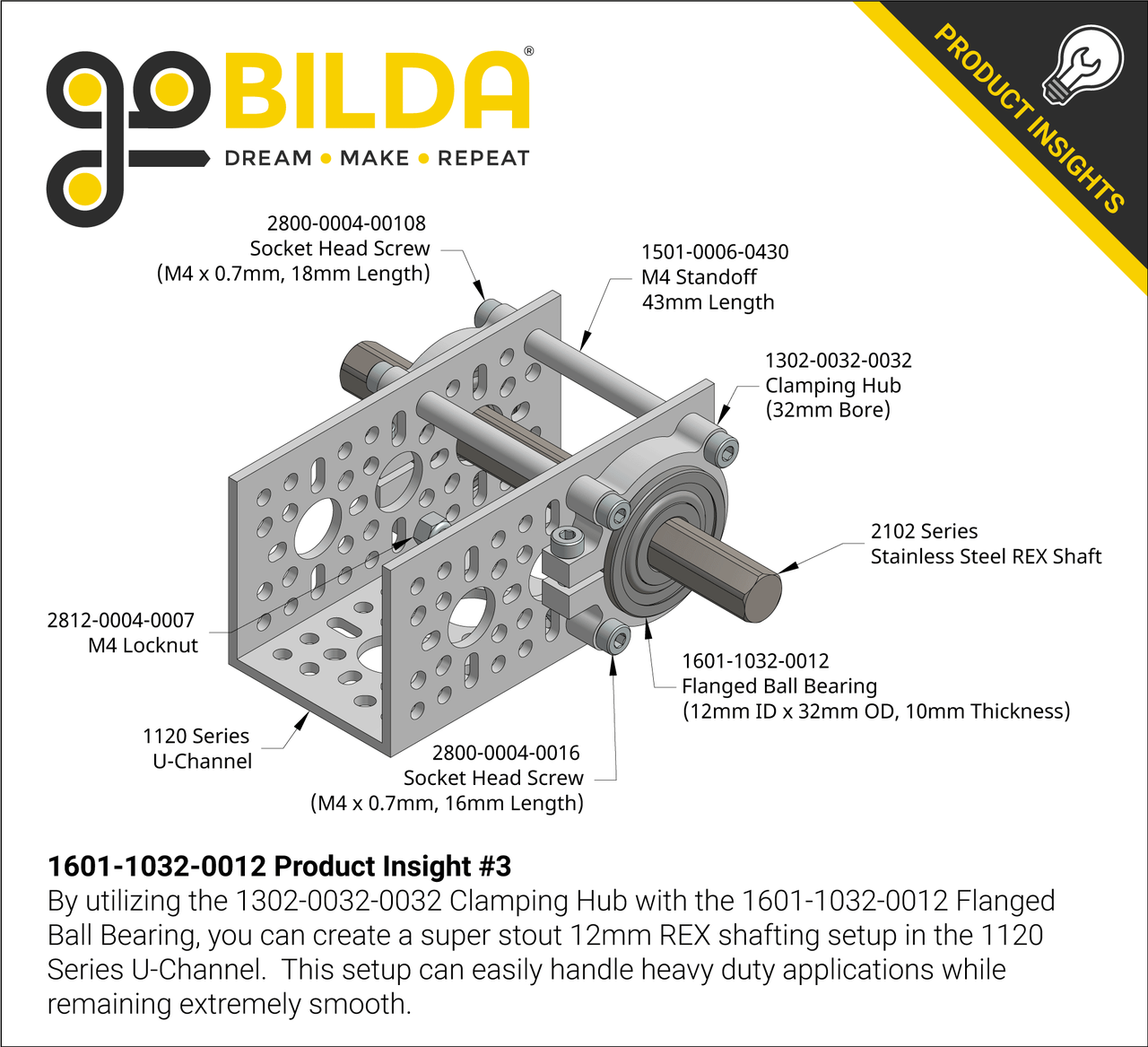 12mm ID Flanged Ball Bearing (32mm OD, 10mm Thickness)