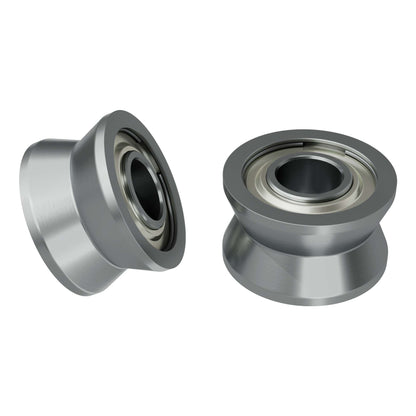 1609 Series V-Groove Bearing (4mm ID x 10.5mm OD, 6mm Thickness) - 2 Pack