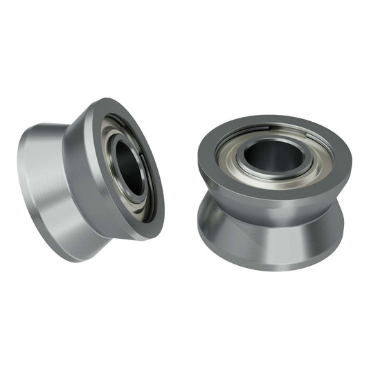 1609 Series V-Groove Bearing (4mm ID x 10.5mm OD, 6mm Thickness) - 2 Pack