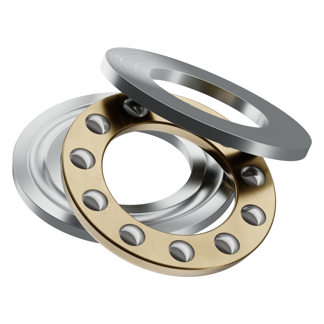 1613-0521-0012 - 1613 Series Thrust Ball Bearing (12mm ID x 21mm OD, 5mm Thickness)