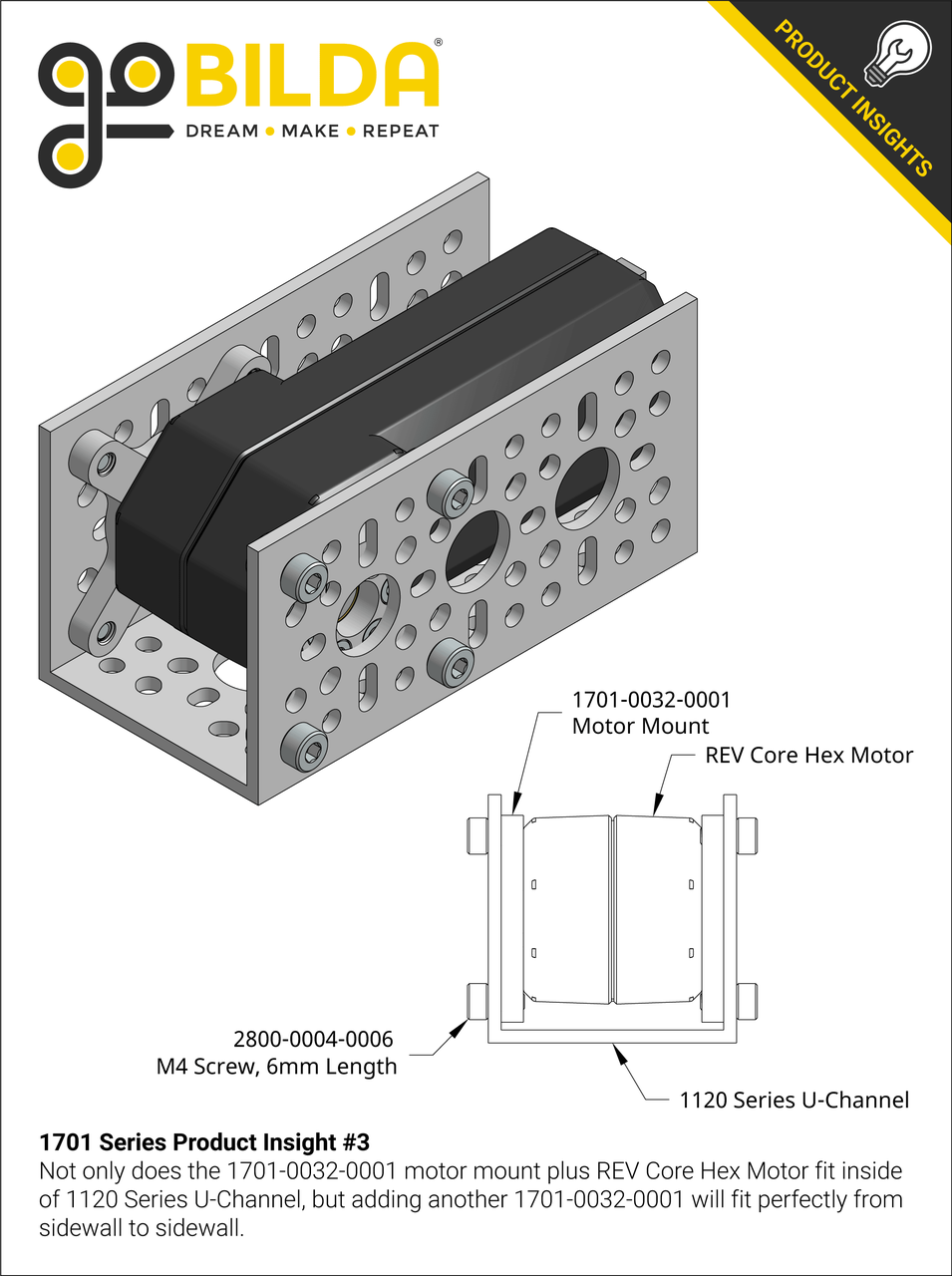 1701 Series Face Tapped Motor Mount (32-1)