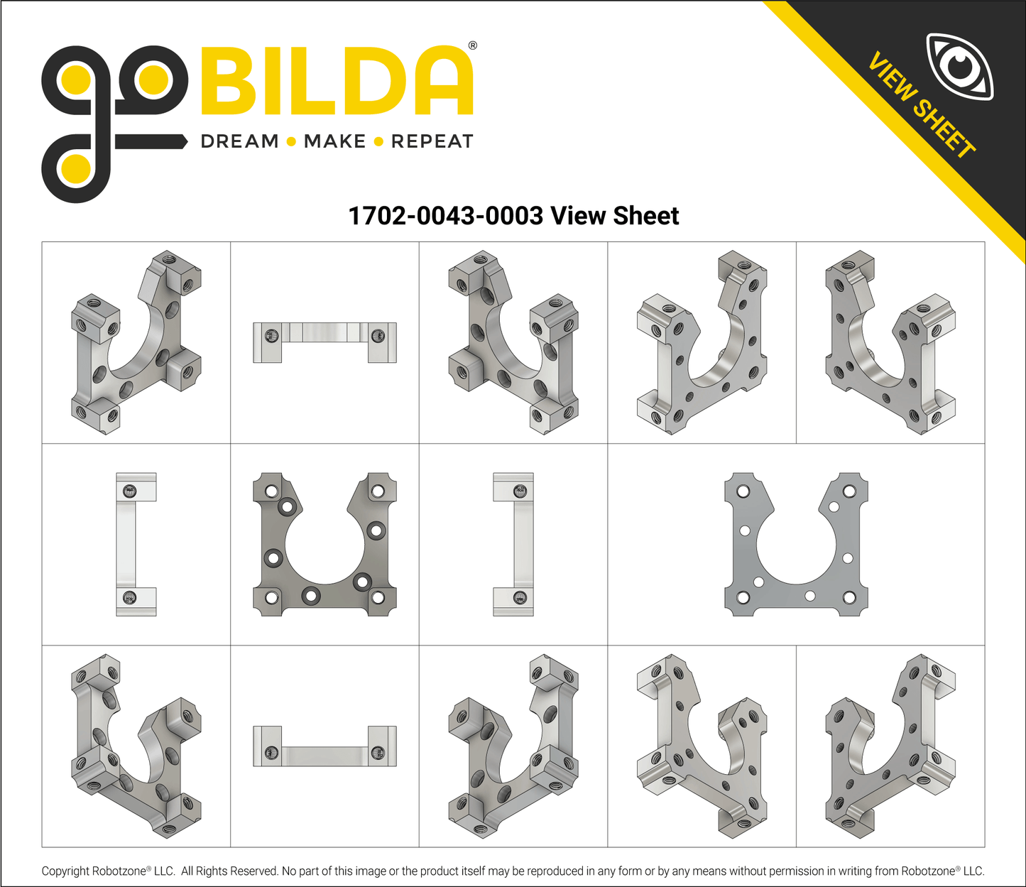 1702 Series Quad Block Motor Mount (43-3)