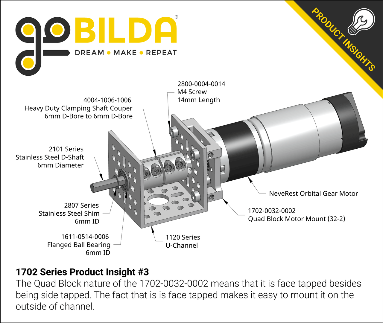 1702 Series Quad Block Motor Mount (32-2)