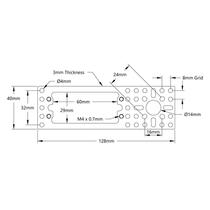 1800 Series Servo Pattern Plate (For Large Size Servos)