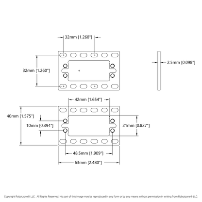 1801 Series Servo Plate (For Standard Size Servos)