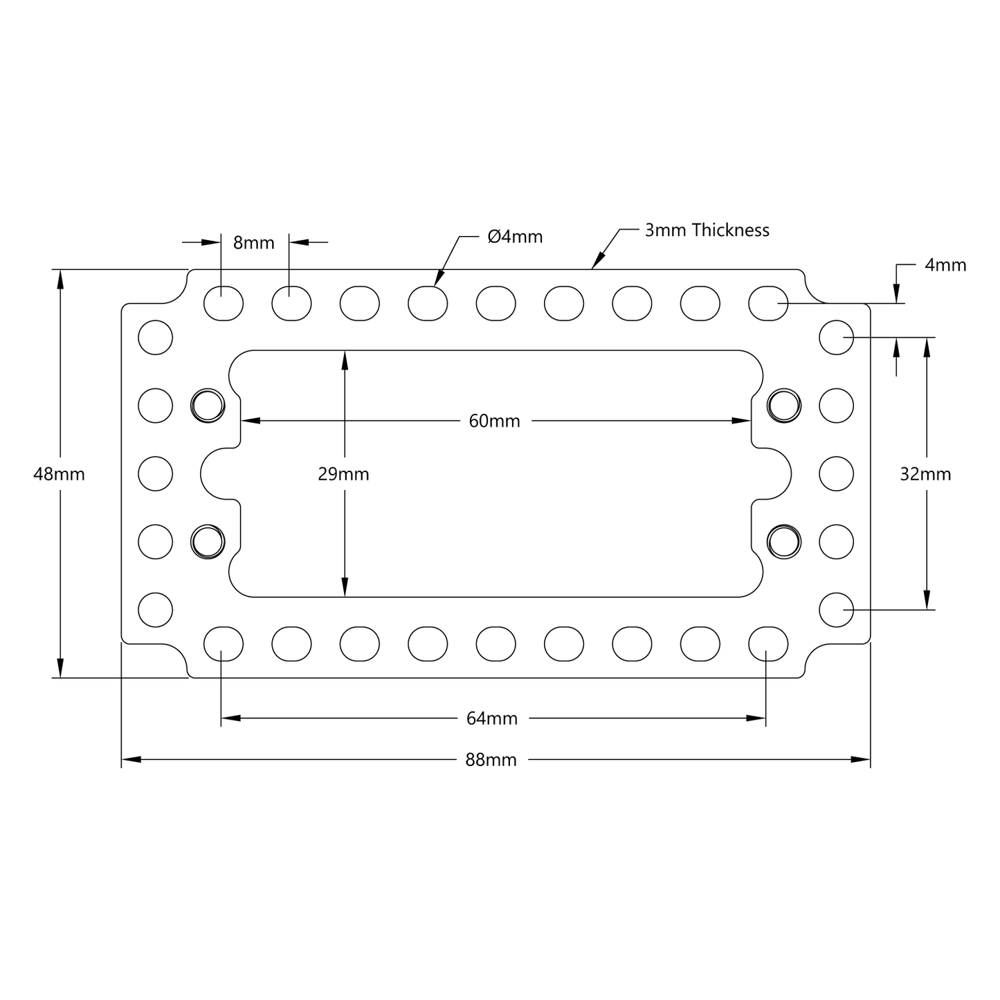 1801 Series Servo Plate (For Large Size Servos)