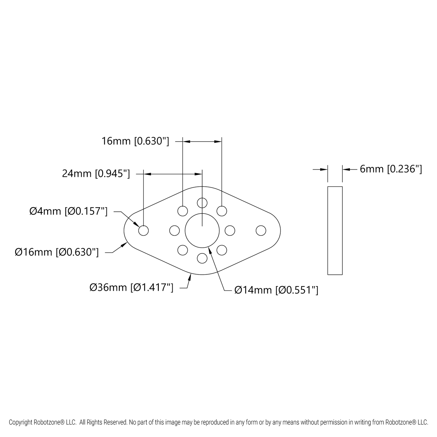 Plastic Dual Hub-Mount Control Arm (24mm Length)