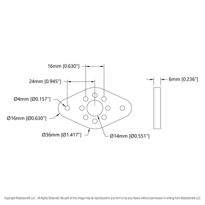 Plastic Dual Hub-Mount Control Arm (24mm Length)