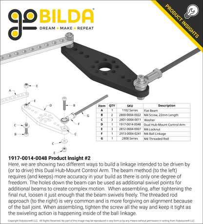 Plastic Dual Hub-Mount Control Arm (48mm Length)