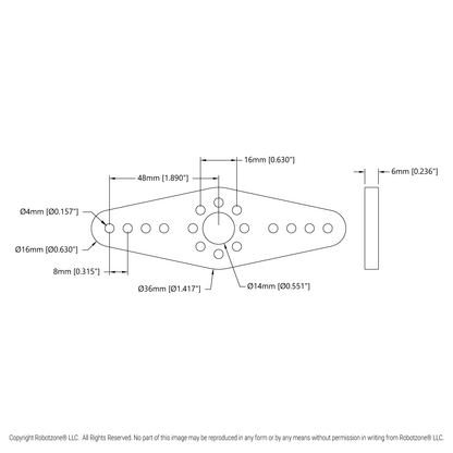 Plastic Dual Hub-Mount Control Arm (48mm Length)