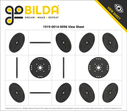 Plastic Hub-Mount Disc (14mm Bore, 96mm Diameter)