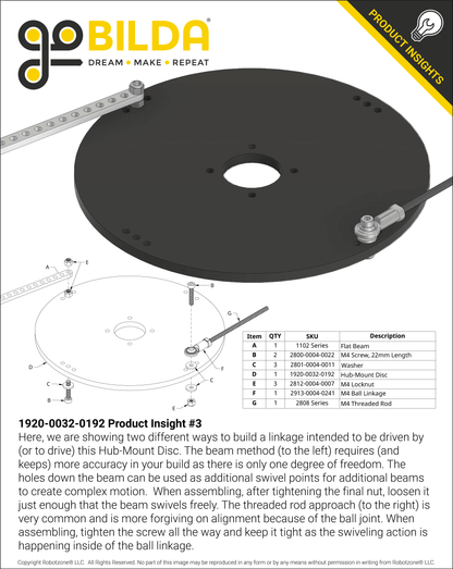 Plastic Hub-Mount Disc (32mm Bore, 192mm Diameter)