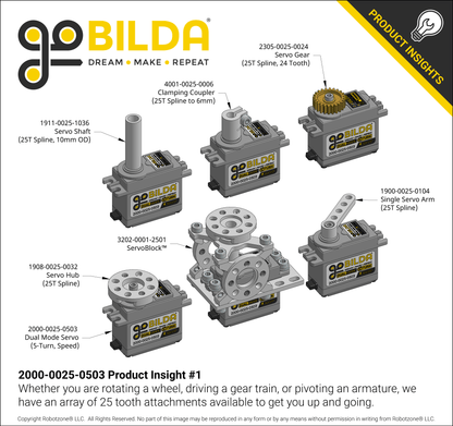 2000 Series 5-Turn, Dual Mode Servo (25-3, Speed)