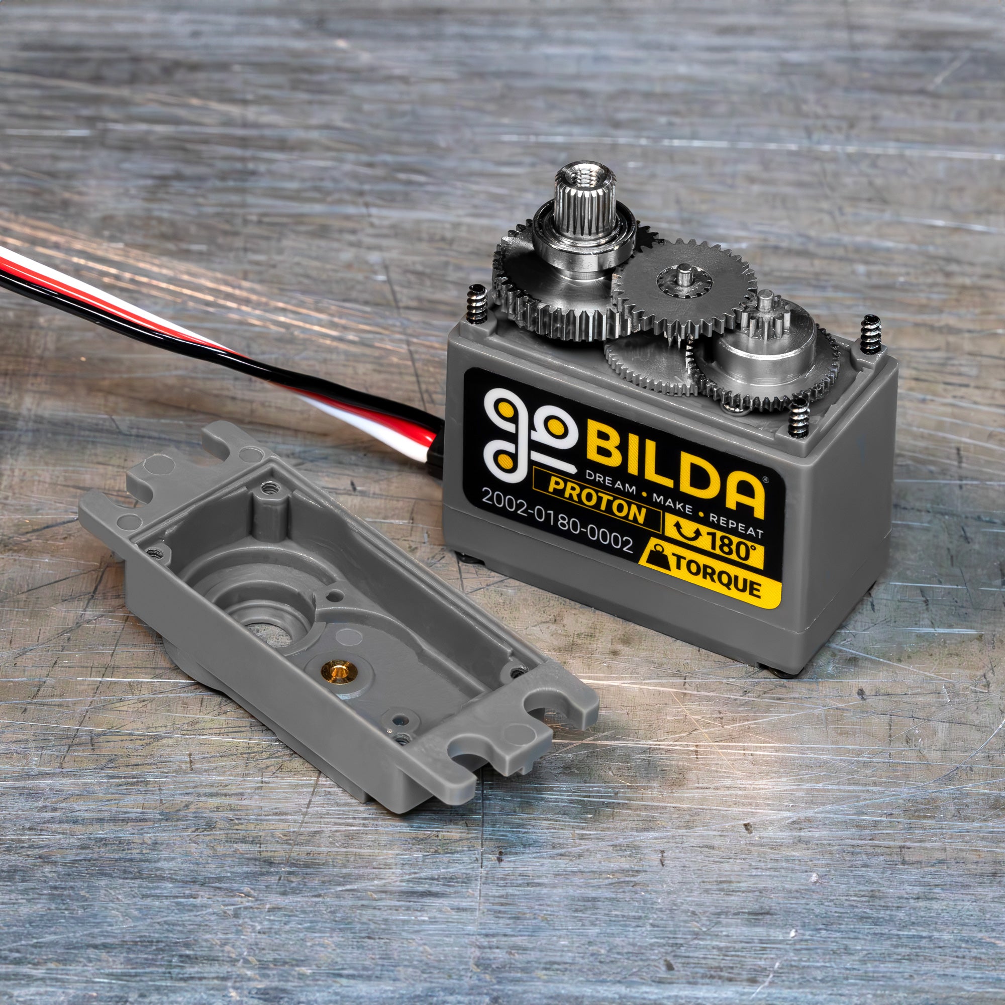 Gobilda Proton Servo (Steel Gears, 180° Rotation, Torque Ratio ...