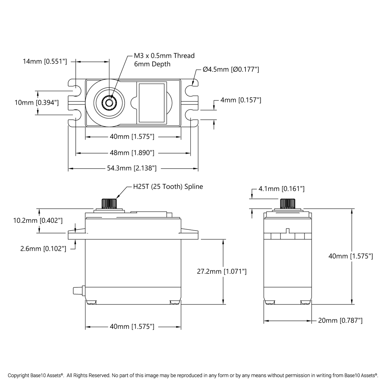 Proton Servo (Steel Gears, 180° Rotation, Speed Ratio)