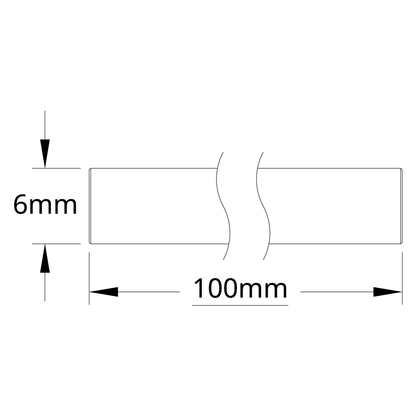 6mm Shaft (Stainless Steel, 100mm Length)