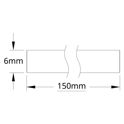 6mm Shaft (Stainless Steel, 150mm Length)