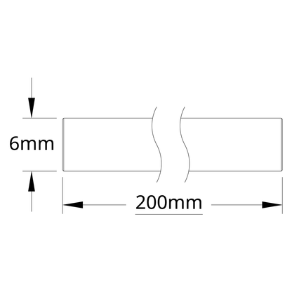 6mm Shaft (Stainless Steel, 200mm Length)