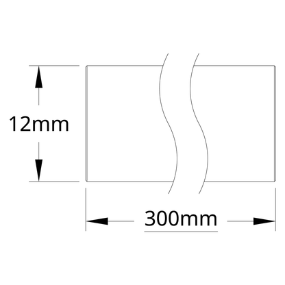 12mm Shaft (Stainless Steel, 300mm Length)