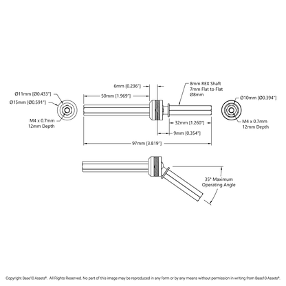 8mm REX™ CV Joint (Male to Male)