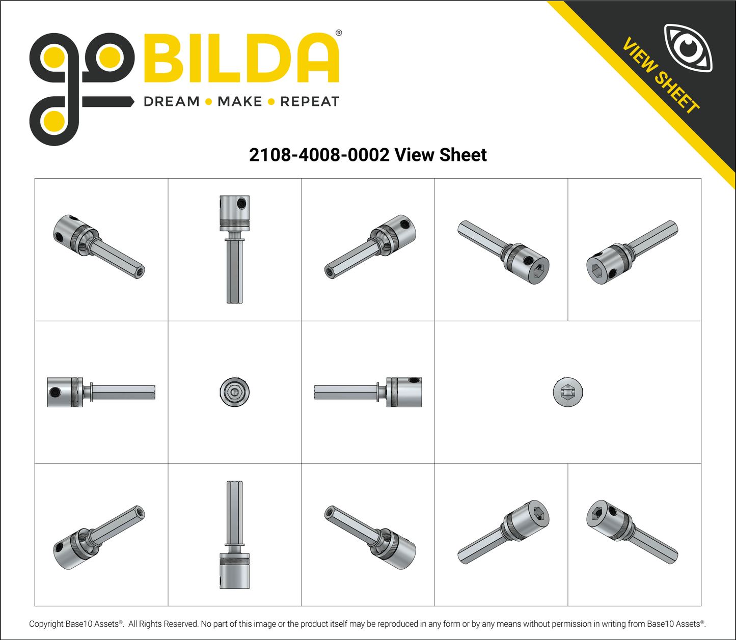 8mm REX™ CV Joint (Male to Female)