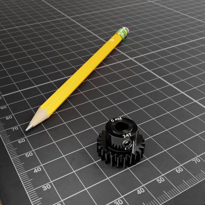 2303 Series Steel, MOD 0.8 Pinion Gear (6mm D-Bore, 24 Tooth)