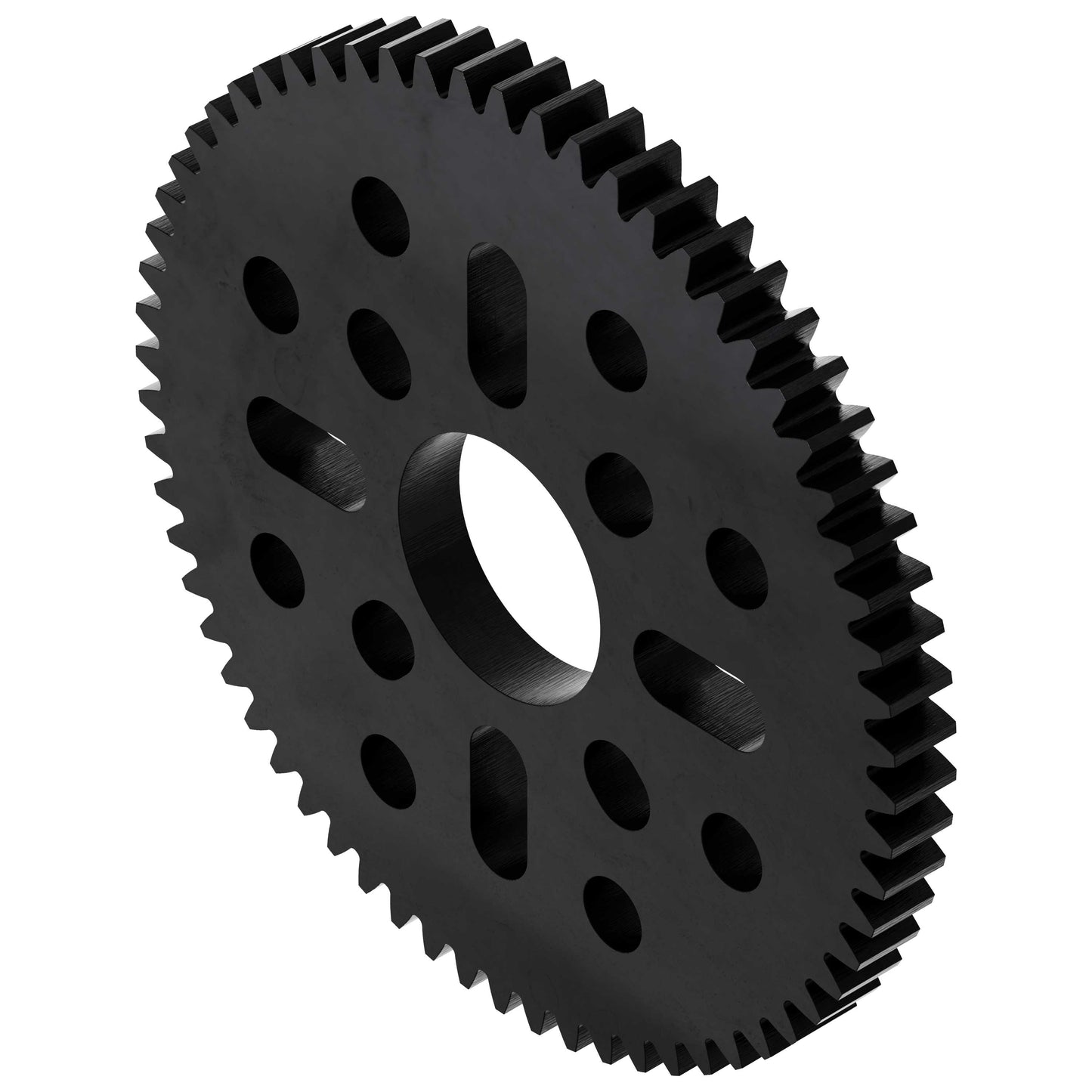 64 Tooth Hub-Mount Gear (MOD 0.8, 4mm Thick Acetal)