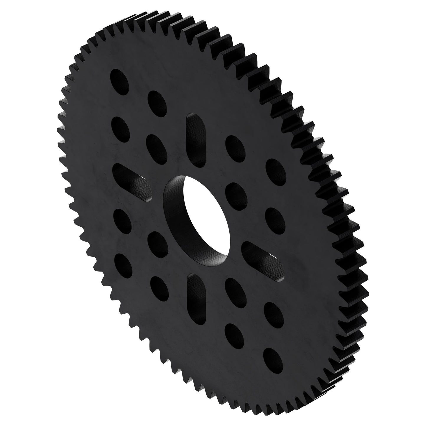 74 Tooth Hub-Mount Gear (MOD 0.8, 4mm Thick Acetal)