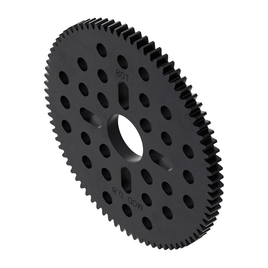 80 Tooth Hub-Mount Gear (MOD 0.8, 4mm Thick Acetal)