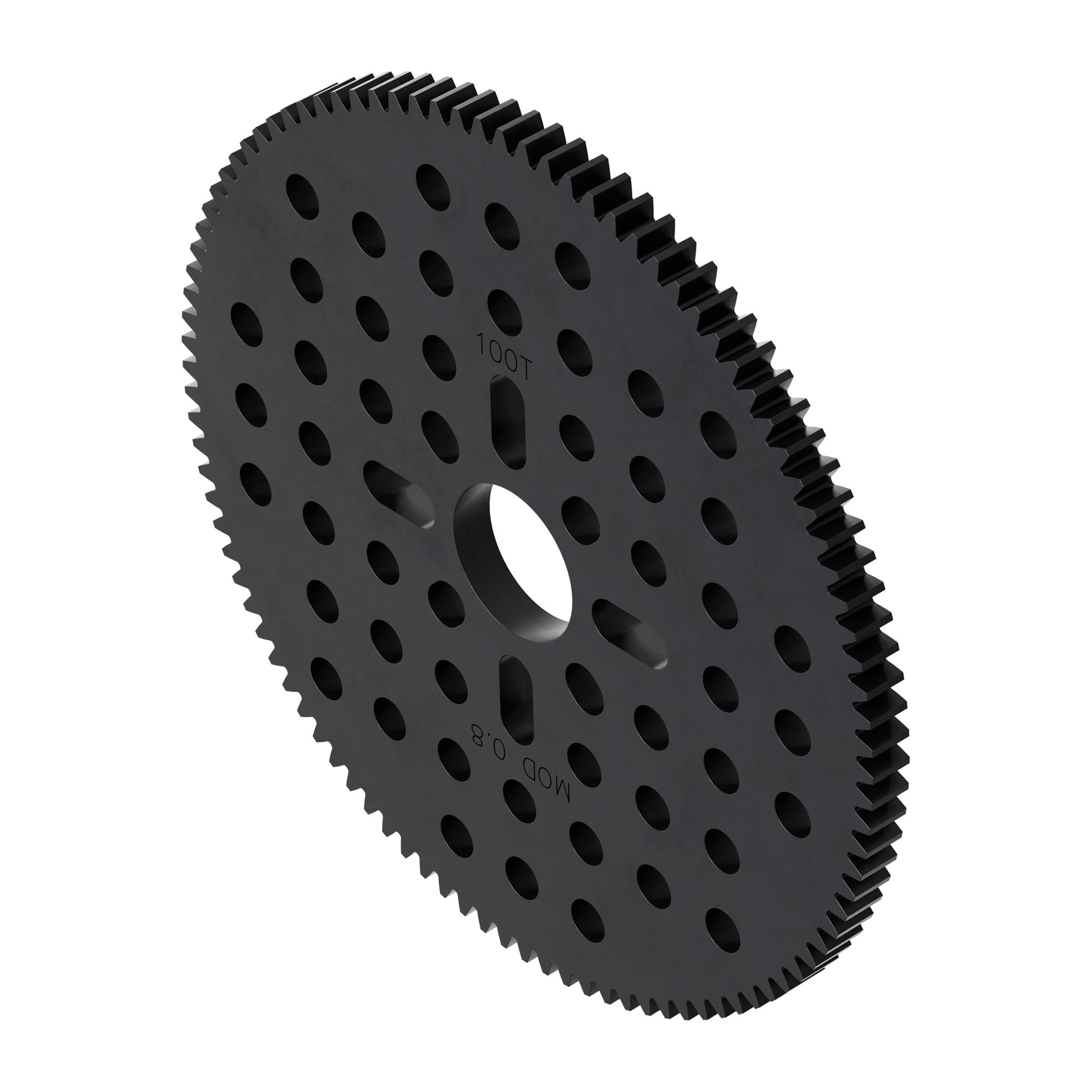 100 Tooth Hub-Mount Gear (MOD 0.8, 4mm Thick Acetal)