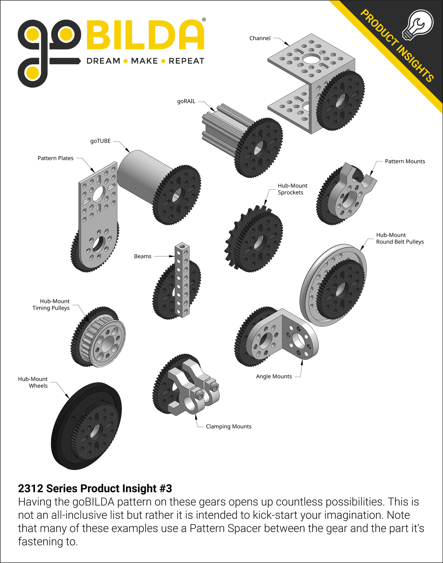 60 Tooth Hub-Mount Gear (MOD 0.8, 4mm Thick Acetal)