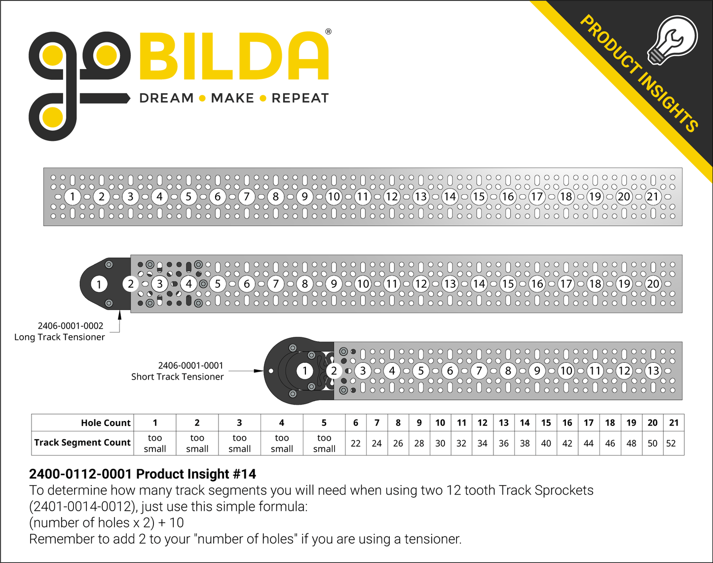 Badlands Tank Track (24mm Pitch, 112mm Width, Rubber Tread) - 6 Pack