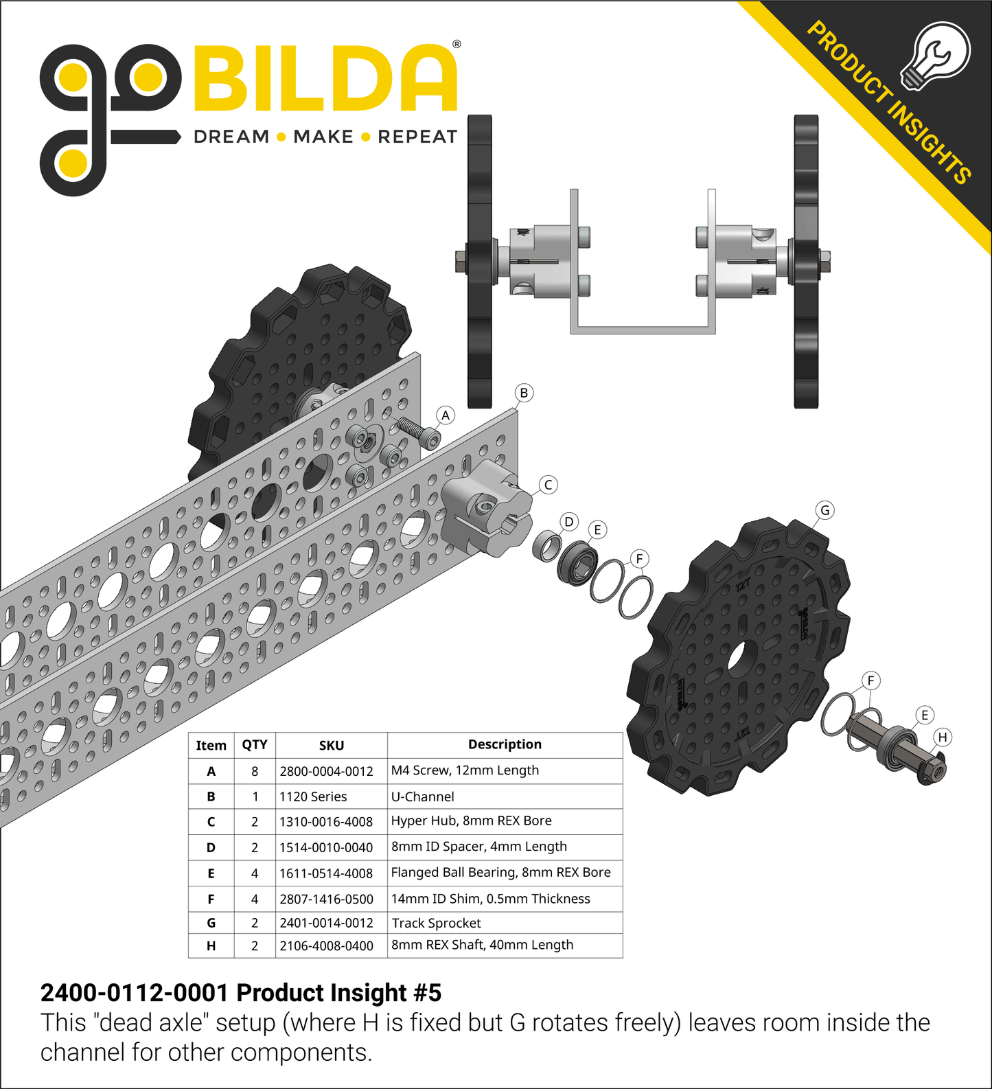 Badlands Tank Track (24mm Pitch, 112mm Width, Rubber Tread) - 6 Pack