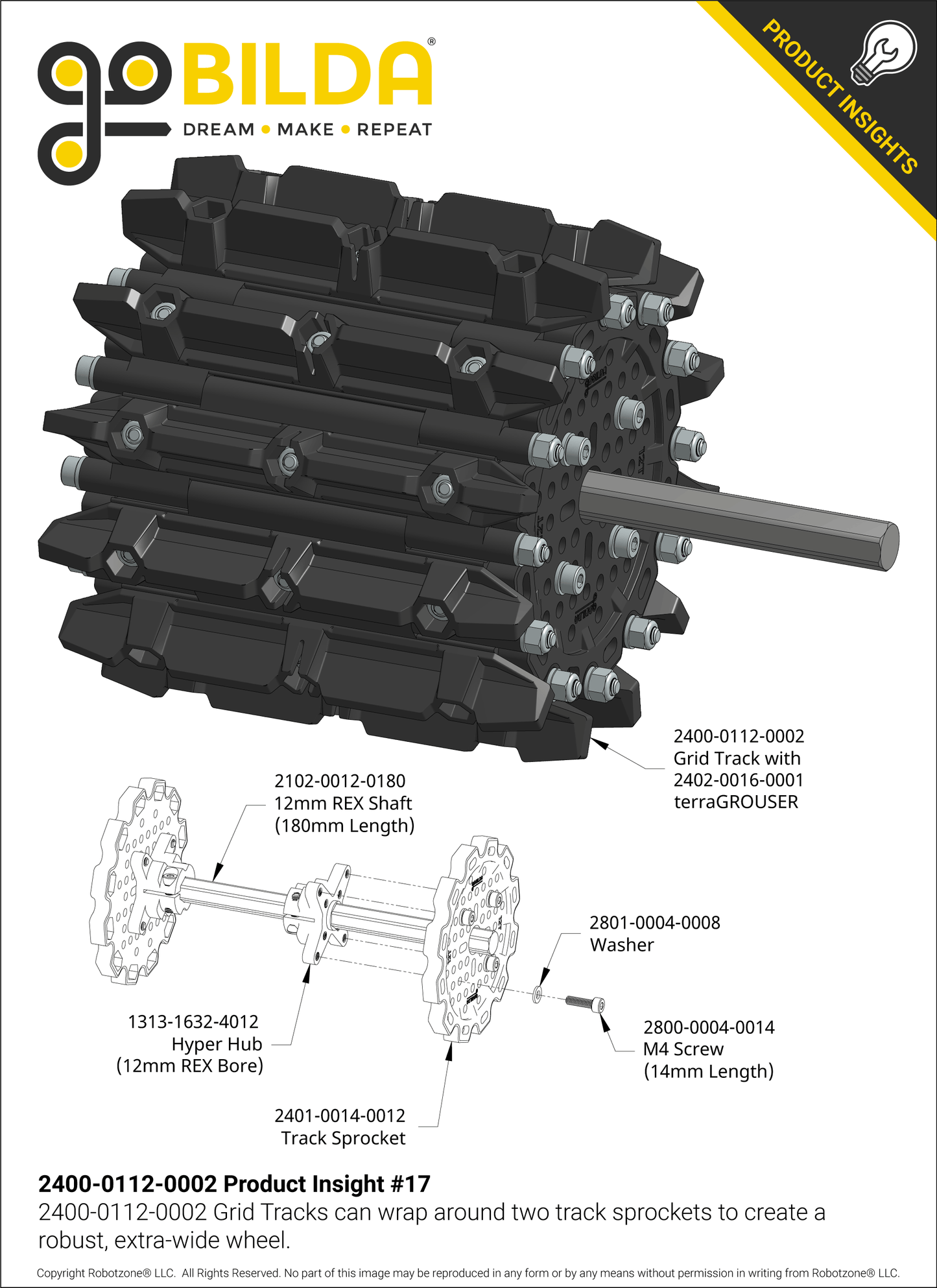 Grid-Track (24mm Pitch, 112mm Width) - 6 Pack