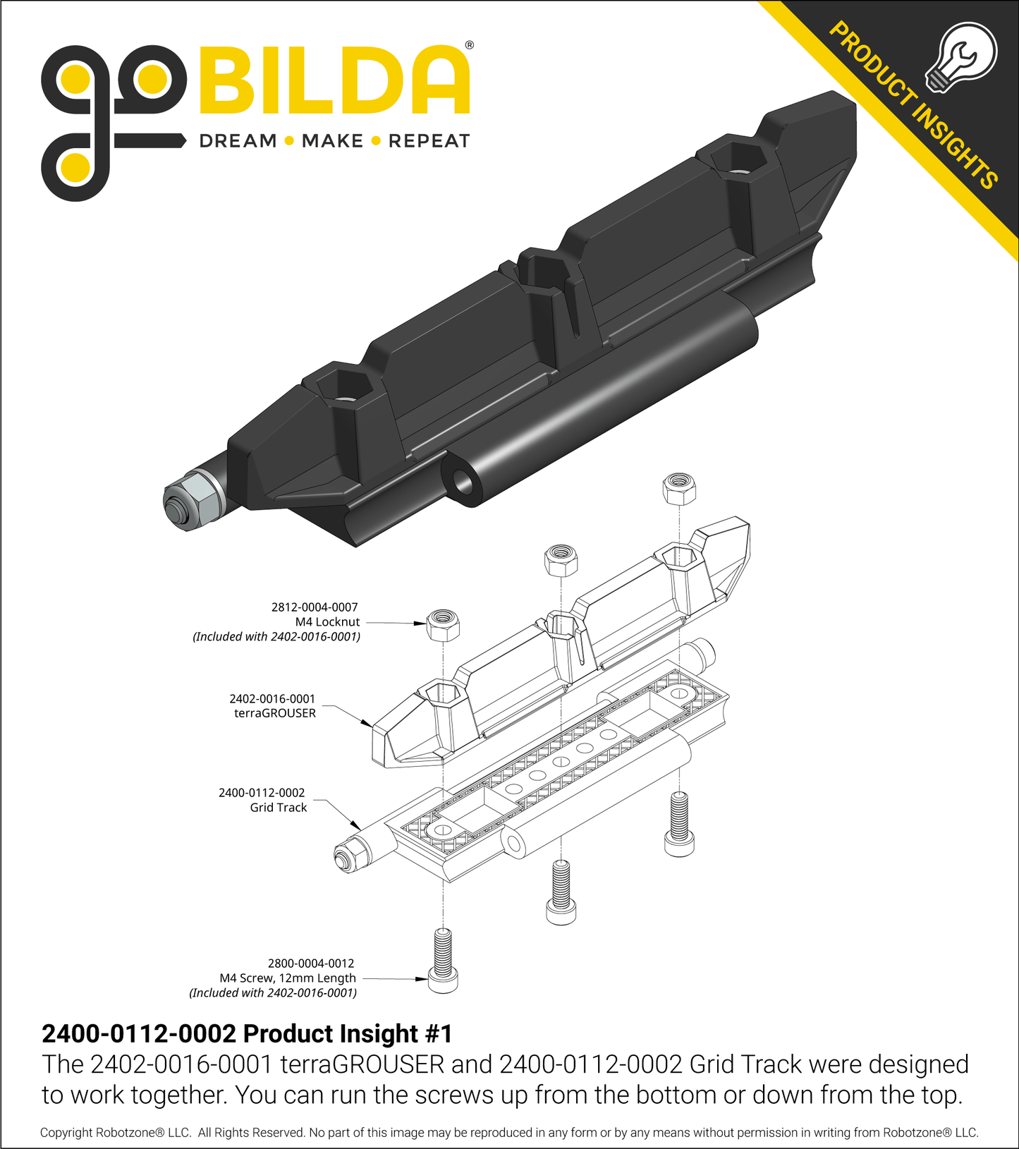 Grid-Track (24mm Pitch, 112mm Width) - 6 Pack