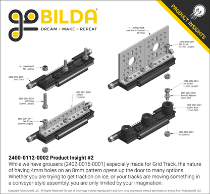 Grid-Track (24mm Pitch, 112mm Width) - 6 Pack