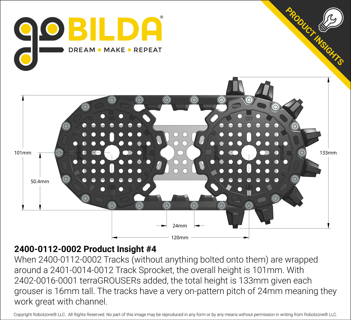 Grid-Track (24mm Pitch, 112mm Width) - 6 Pack