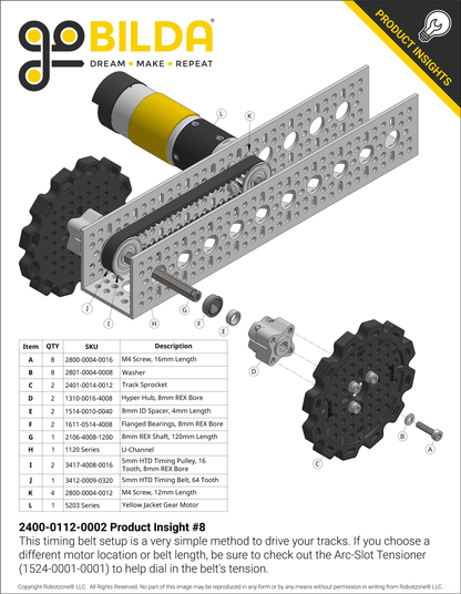 Grid-Track (24mm Pitch, 112mm Width) - 6 Pack