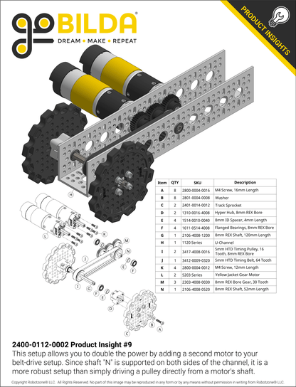 Grid-Track (24mm Pitch, 112mm Width) - 6 Pack