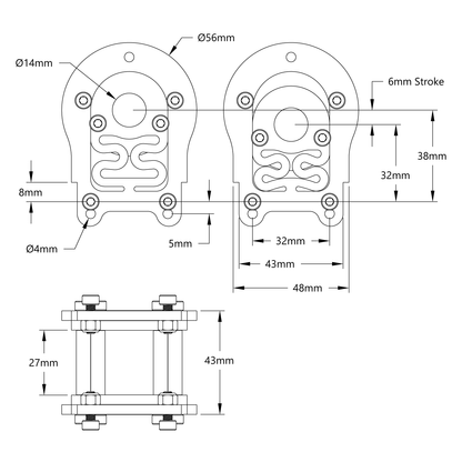 Short Tensioner Kit for 2400 Series Tracks (1-1) - 2 Pack